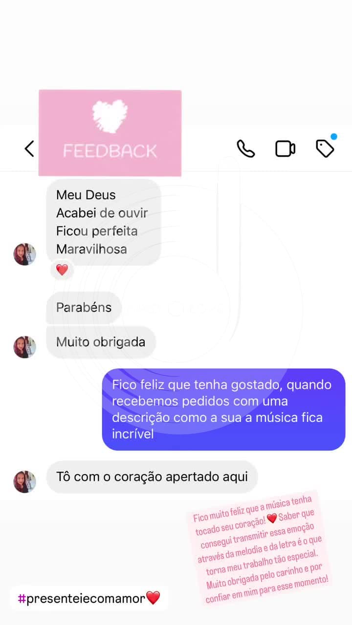 Depoimento de Cliente do Instagram